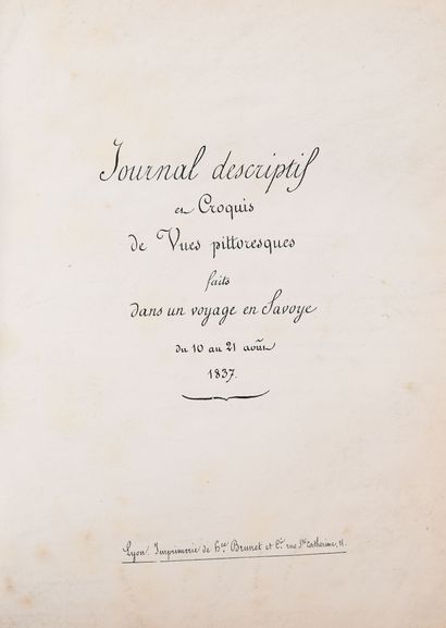 null [BALTARD (Louis Pierre)]. Journal descriptif et croquis de vues pittoresques...