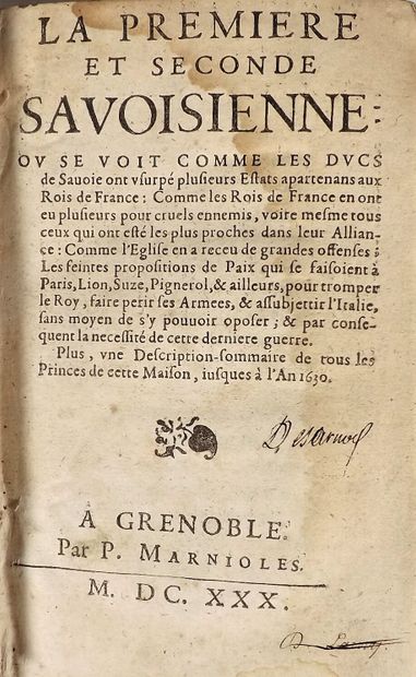 null [ARNAULD (A) - RECHIGNEVOISIN (J).]. La Première et la Seconde Savoisienne....