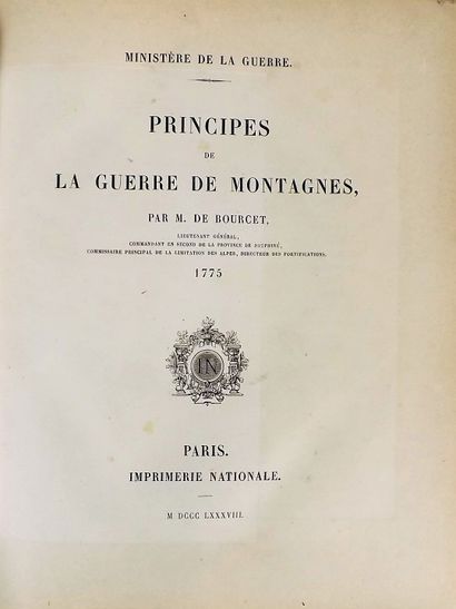 null BOURCET (Pierre-Joseph de). Principes de la guerre de montagnes. 1775. Paris,...