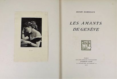 null BORDEAUX (Henri). Les amants de Genève. Paris, les bibliophiles fantaisistes,...