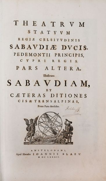null BLAEU (Johannes). Theatrum Statuum Regiae Celsitudinis Sabaudiae Ducis, Pedemontii...