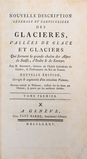 null BOURRIT (Marc-Théodore). Nouvelle description générale et particulière des glacières,...