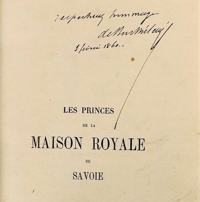 null BARTHELEMY (Edouard). Les princes de la maison royale de Savoie. Paris, Poulet-Malassis,...