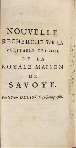 null [CHILLIAT (Michel)]. Méthode Facile pour apprendre l'histoire de Savoye. Paris,...