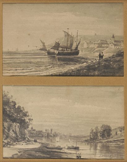 null Achille Romain LEMIRE (1825-?)

La plage ; Rives d'un fleuve

Deux plumes et...