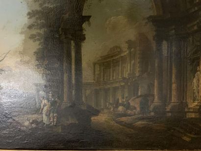 null Pierre Antoine DEMACHY (1723 - 1807)

Personnages sous les arcades d'un palais...