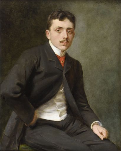 null Auguste de LA BRÉLY (1838-1906)

Portrait d'un jeune homme

Huile sur panneau,...