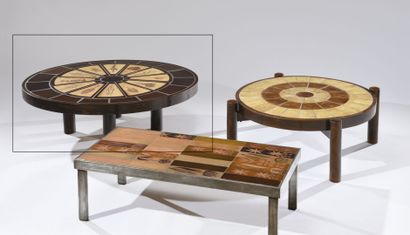 null Roger CAPRON (1922 -2006)

Oval coffee table

Plateau in ceramic tiles 

some...