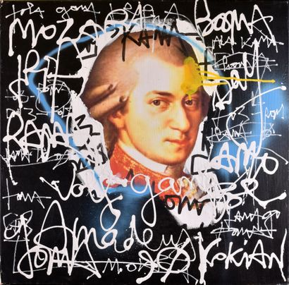 null KOKIAN (Né en 1971)

Mozart

Acrylique sur toile et collage d'impression numérique...