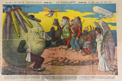 Augusto GROSSI (1835-1919) Il Papagallo - Le Perroquet. Réunion de 10 numéros de...