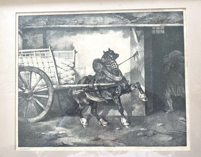 null D'après Théodore GÉRICAULT (1791-1824)

Le cheval du plâtrier

Lithographie,...
