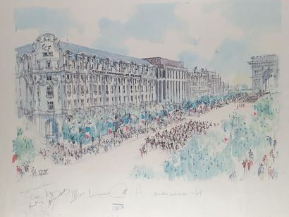 null Pierre PAGES (né en 1933)

Le défilé du 14 juillet sur les Champs-Elysées

Lithographie...