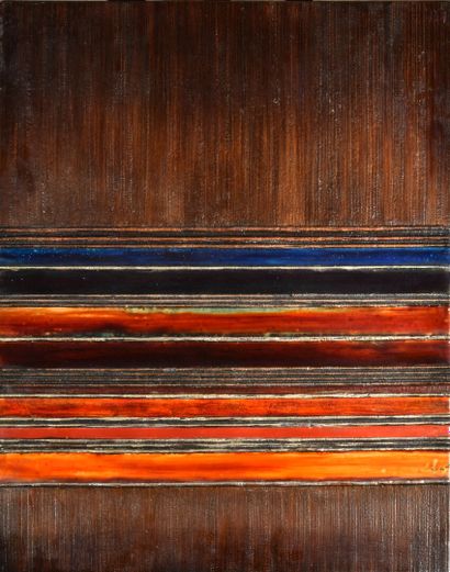 null Robert POULET (1929-2021)

Panneau de laque carré à décor abstrait.

H. 69 cm...