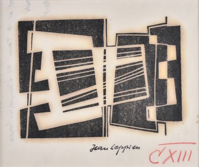 null Jean Leppien (1910-1991)

Composition abstraite

Estampe en noir et blanc sur...
