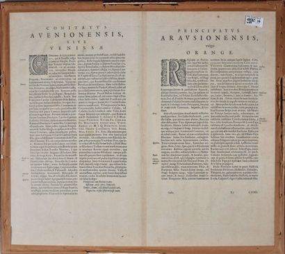 null Carte du comtat de Venaissin au XVIIe siècle

Gravure recto-verso encadrée,...