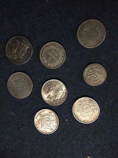 8 pièces en argent (FRANCE ; USA)