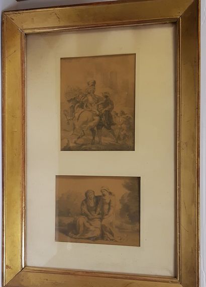 null Un sous-verre avec deux dessins d'après Delacroix

H. 47 cm - L. 30,5 cm