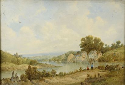 null Attribué à Alfred I VICKERS (1786-1868)

Paysage à la rivière

Huile sur toile...