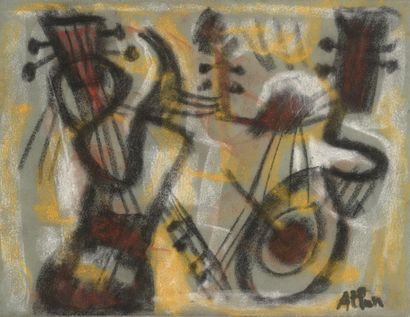 null Jean-Michel ATLAN (1913-1960)

Sans titre, [Musiciens], 1956

Pastel sur papier...