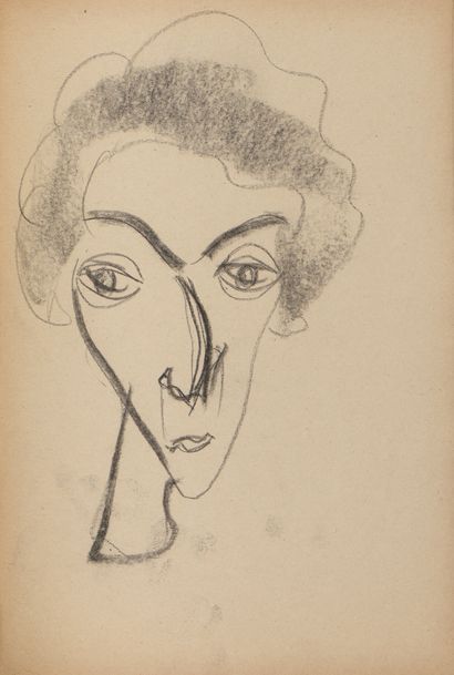  Jean-Michel ATLAN (1913-1960) 
Portraits, vers 1942 
Rare cahier de dessins contenant...