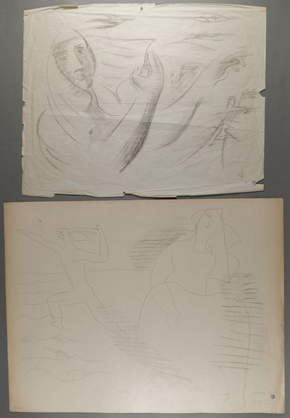 null Léopold SURVAGE (1879-1968)

Projet de décor pour un ballet

Mine graphite et...