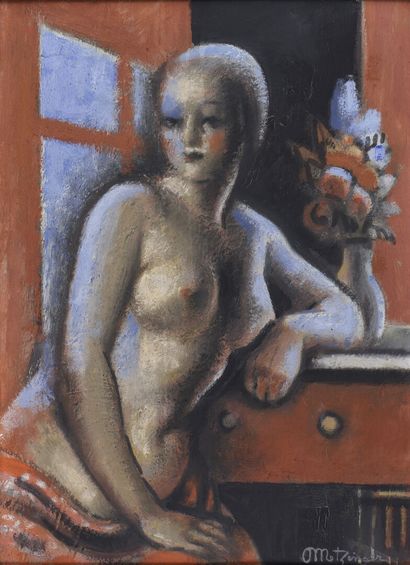 null Jean METZINGER (1883-1956)

Femme à la fenêtre, vers 1935

Huile sur carton,...