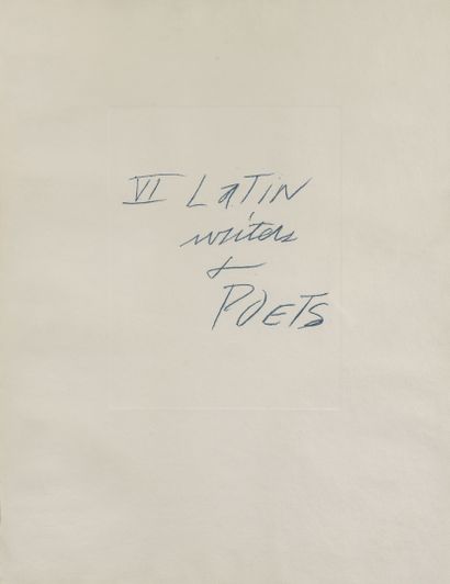 null Cy TWOMBLY (1928-2011)

Six Latin Writers and Poets, 1975/1976

Catullus ; VI...