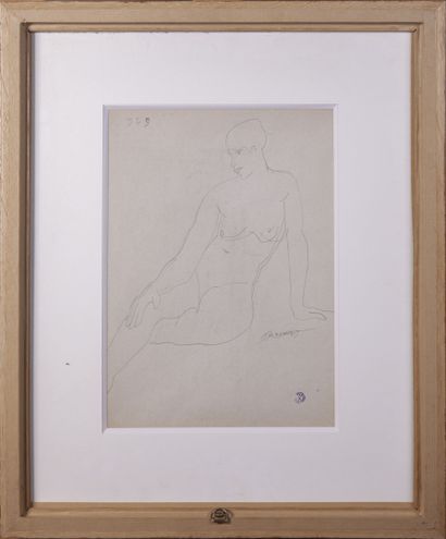  Léopold SURVAGE (1879-1968) 
Composition 
Crayon sur papier, signé, monogrammé,...