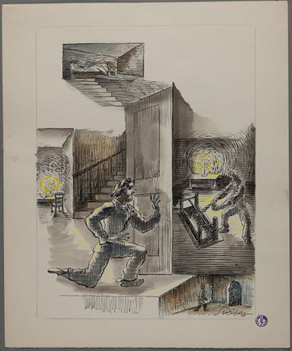  Léopold SURVAGE (1879-1968) 
Feuilles d'étude 
Important ensemble de quatorze dessins...