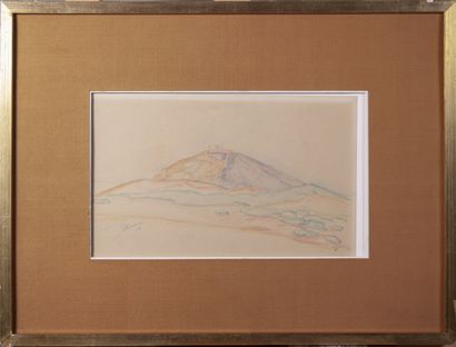  Léopold SURVAGE (1879-1968) 
La colline 
Mine graphite et aquarelle, annotée et...