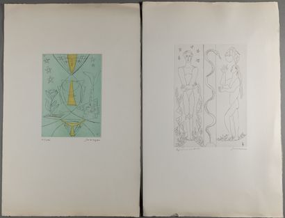  Léopold SURVAGE (1879-1968) 
Ensemble de douze eaux-fortes dont « Adam et Eve »,...