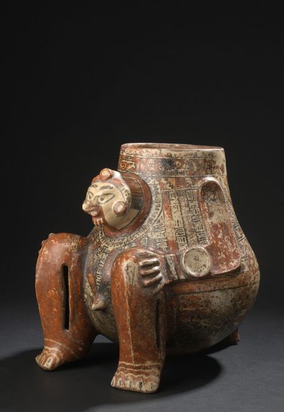 Vase tripode anthropomorphe 
Culture Guanacaste,...