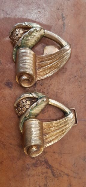 null Line VAUTRIN (1913-1997)

Paire de boucles d'oreilles en bronze doré à corps...