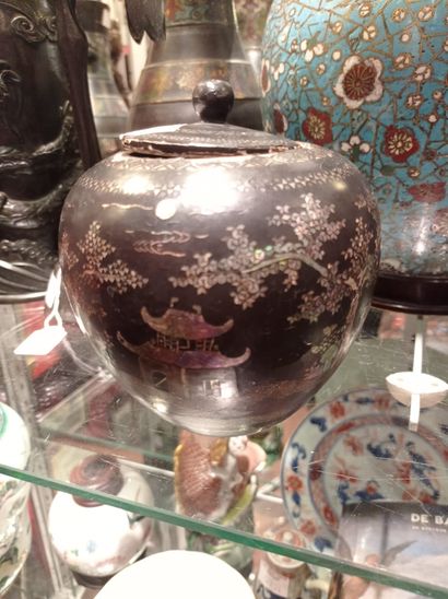 null CHINE, XVIIIème siècle

Pot à gingembre en porcelaine à décor laqué et burgauté...