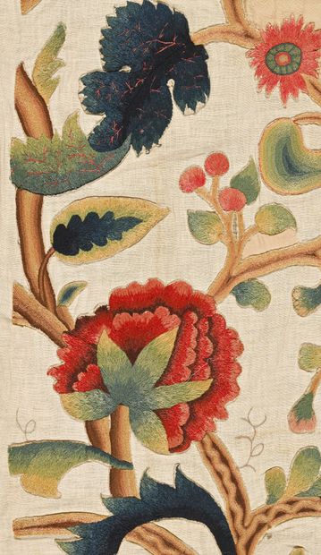 null Embroidery in crewel work, England, late 17th century - early 18th century.

Polychrome...