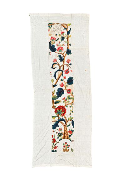 null Embroidery in crewel work, England, late 17th century - early 18th century.

Polychrome...