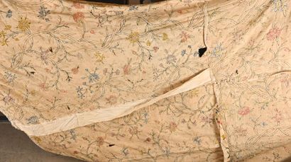null Part of an embroidered furniture, India for Europe, circa 1750-1770.

Cream...