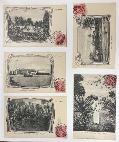 null Collection de cartes postales anciennes du monde dans 6 albums modernes, présentés...