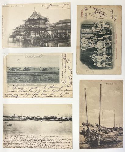 null Collection de cartes postales anciennes du monde dans 6 albums modernes, présentés...