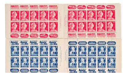 null ALGERIE - Deux carnets de timbres n°C314b-1 15 francs bleus Musée du Bardo et...