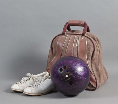null Sac de Bowling de marque Brunswick avec boule Columbia 300 et chaussures petite...