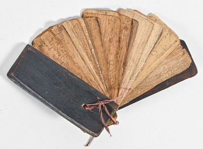 null BIRMANIE, fin du XIXème siècle

Livre de prière portatif, sur lamelles de bois

L....
