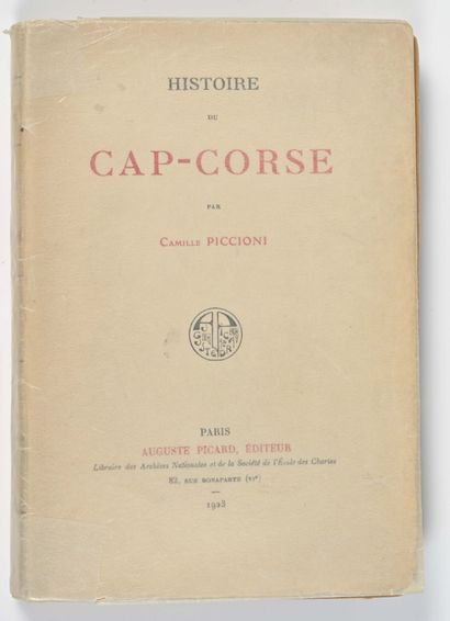 Piccioni, Camille. 
Histoire du Cap Corse...