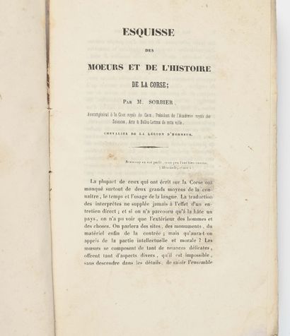 null Sorbier. 

«Esquisse de l'histoire et des moeurs de la Corse par...» .

Mémoires...