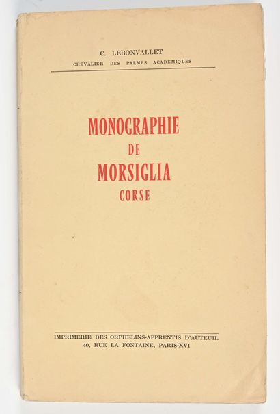 Lebonvallet, C. 
Monographie de Morsiglia....