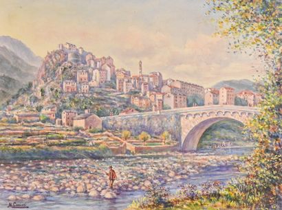 null Mathieu CORIZZI (1891-1976)

Corte, Vue générale.

Aquarelle sur papier fort,...