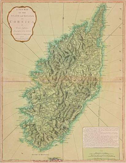 null Jefferys, Thomas. 

A new map af the island abd kingdom of Corsica. 

London,...