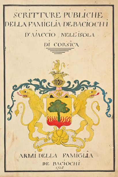 null [CORSE] Manuscrit famille Baciocchi

Scritture publiche della famiglia de Baciocchi...