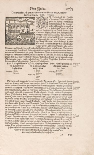 null Munster Sebastian.

Corsica. 

Tirage de 1588 : page Ccclriij cap. Lvvvv, avec...