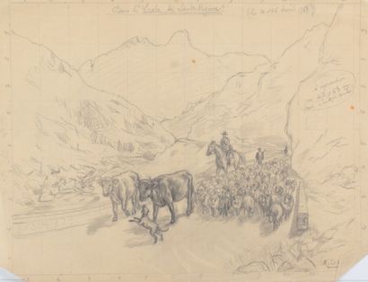 null Mathieu CORIZZI (1891-1976).

Ensemble de croquis et dessins pour des études...